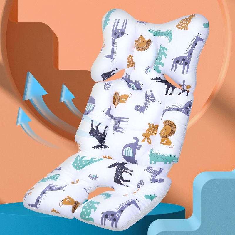 Jastuk za sjedalo kolica - pamuk, prilagodljiv, za djecu od 0-1 godina (Materijal: pamuk; Dob: 0-1 godina; Prilagodljivost: Da)
