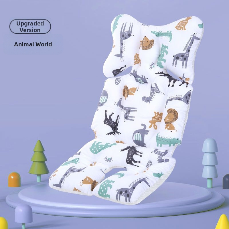 Podložka do sedačky kočíka - bavlna, prispôsobiteľná, vhodná pre deti 0-1 rokov (Materiál: Bavlna; Vek: 0-1 rokov; Prispôsobiteľnosť: Áno)