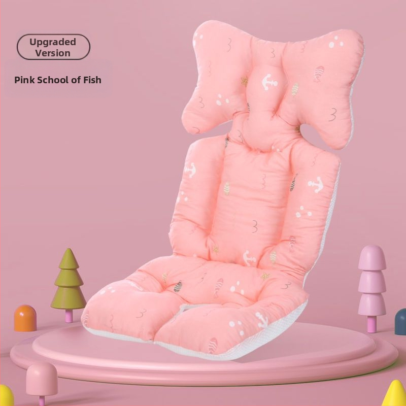 Podložka do sedačky kočíka - bavlna, prispôsobiteľná, vhodná pre deti 0-1 rokov (Materiál: Bavlna; Vek: 0-1 rokov; Prispôsobiteľnosť: Áno)