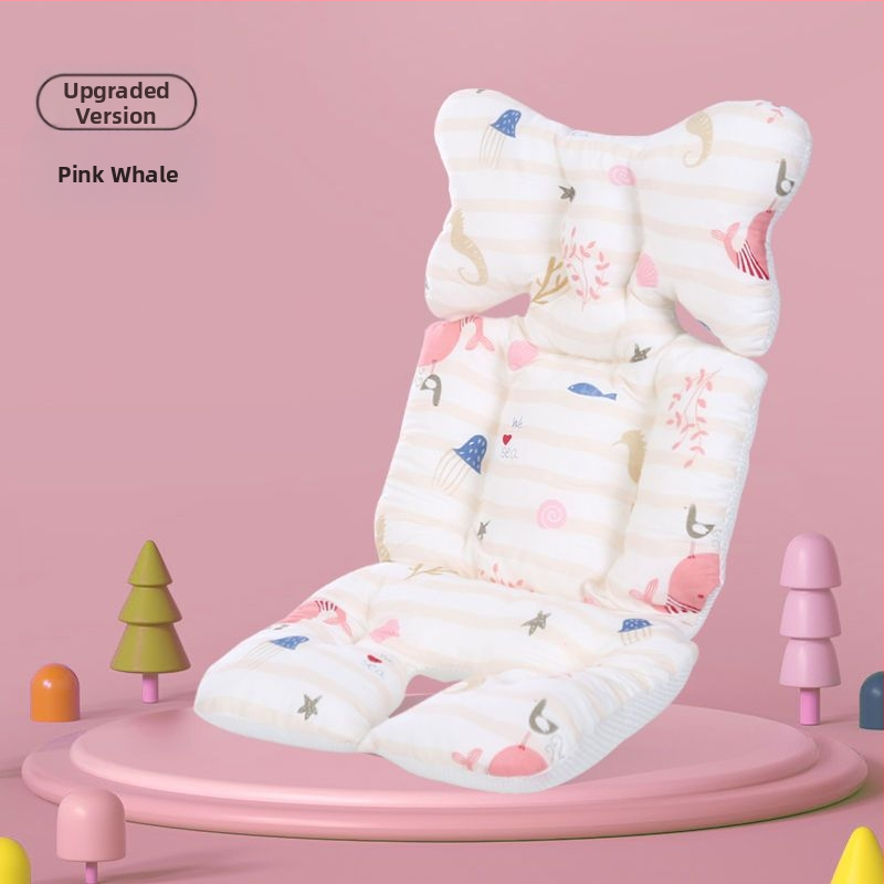 Podložka do sedačky kočíka - bavlna, prispôsobiteľná, vhodná pre deti 0-1 rokov (Materiál: Bavlna; Vek: 0-1 rokov; Prispôsobiteľnosť: Áno)