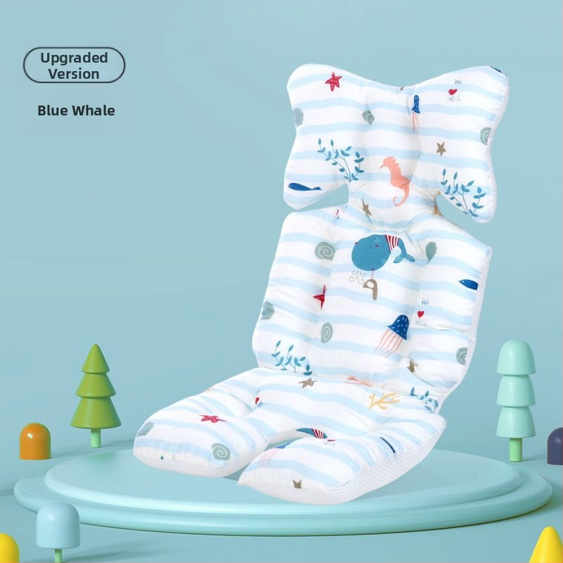 Podložka do sedačky kočíka - bavlna, prispôsobiteľná, vhodná pre deti 0-1 rokov (Materiál: Bavlna; Vek: 0-1 rokov; Prispôsobiteľnosť: Áno)