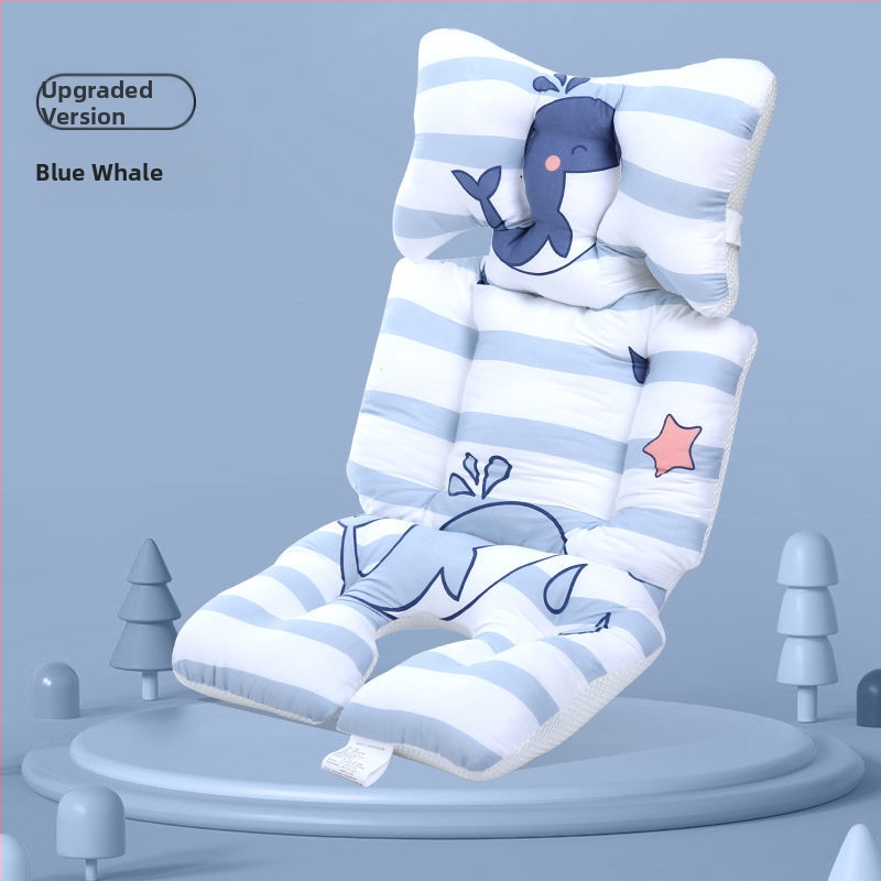 Podložka do sedačky kočíka - bavlna, prispôsobiteľná, vhodná pre deti 0-1 rokov (Materiál: Bavlna; Vek: 0-1 rokov; Prispôsobiteľnosť: Áno)