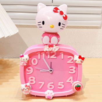 Bērniem paredzēts galda pulkstenis – karikatūru stilā, ar baterijām, izturīgs pret kritieniem (plastmasas korpuss, plastmasas cifernis)