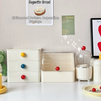 Beichuan Kosmētikas uzglabāšanas kastīte galda virsmai — atvilnes tips, saliekams, putekļu izturīgs, plastmasas korpuss, ar atveramu vāku