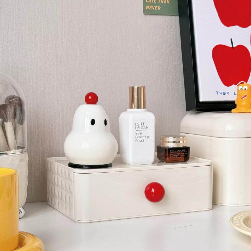 Beichuan Kosmētikas uzglabāšanas kastīte galda virsmai — atvilnes tips, saliekams, putekļu izturīgs, plastmasas korpuss, ar atveramu vāku