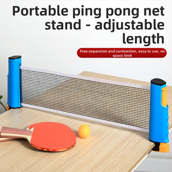 Galda tenisa stends ar teleskopisku tīklu, ABS materiāls, svars 1 kg, pārnēsājams, ārējai lietošanai