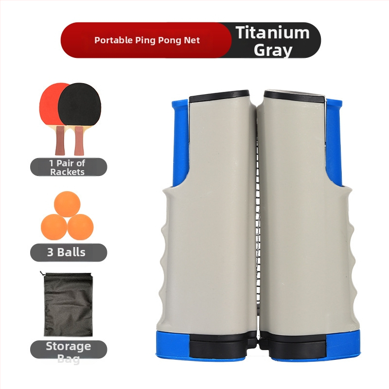 Galda tenisa stends ar teleskopisku tīklu, ABS materiāls, svars 1 kg, pārnēsājams, ārējai lietošanai