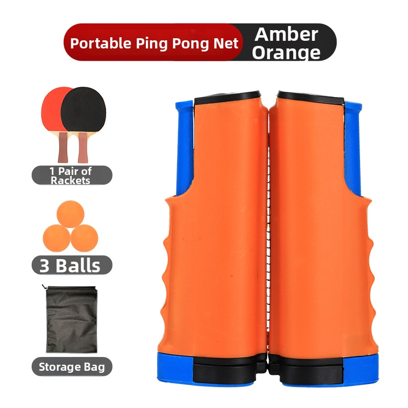 Galda tenisa stends ar teleskopisku tīklu, ABS materiāls, svars 1 kg, pārnēsājams, ārējai lietošanai