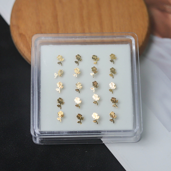 Κοσμήματα μύτης – Χειροποίητα, σκουλαρίκια και δαχτυλίδια με σχήμα καρδιάς, λευκοί κρύσταλλοι, σειρά Πριγκίπισσα