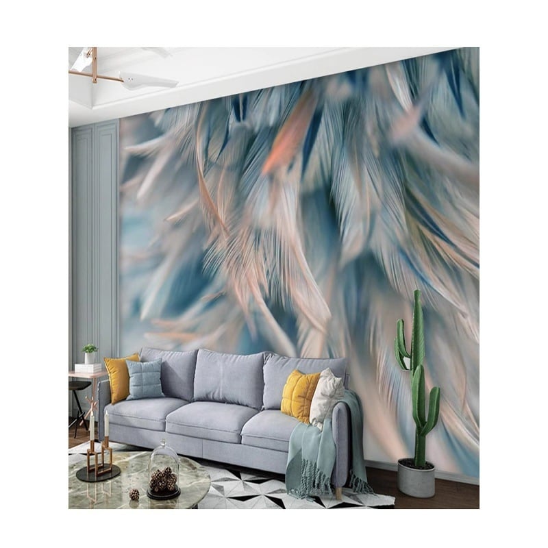 Ziemeļniecisks zīda sienas muralis, netīrumu izturīgs, 3 līmeņu kompozīcija, sienas audums