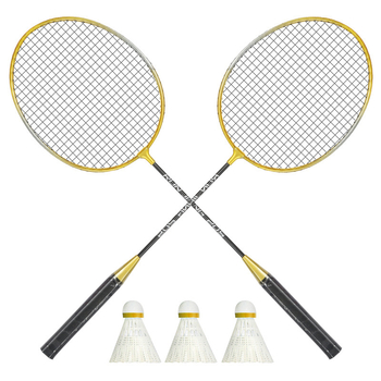 Badminton reketa With Zhen – okvir od željeznog legura, težina 95–100 g, ravna glava, žice od vlakna svile, za početnike