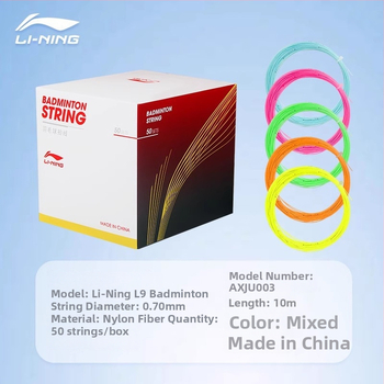 Li Ning badmintona raketes trosīte – neilona šķiedra, augsta elastība, izturība