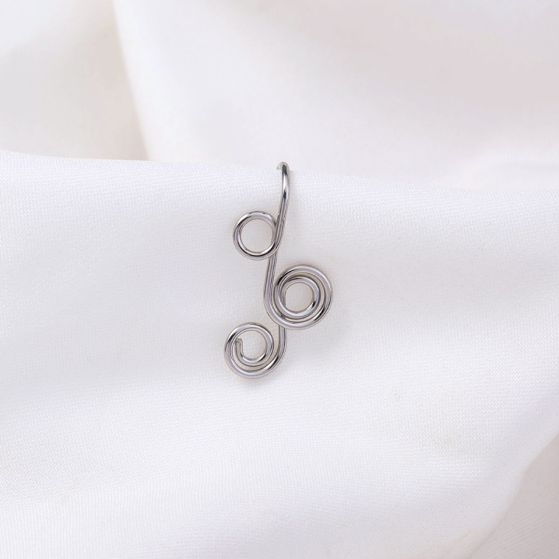 Δαχτυλίδι μύτης - Ανοξείδωτο ατσάλι, ηλεκτροπλατίωση, γεωμετρικός σχεδιασμός, Unisex