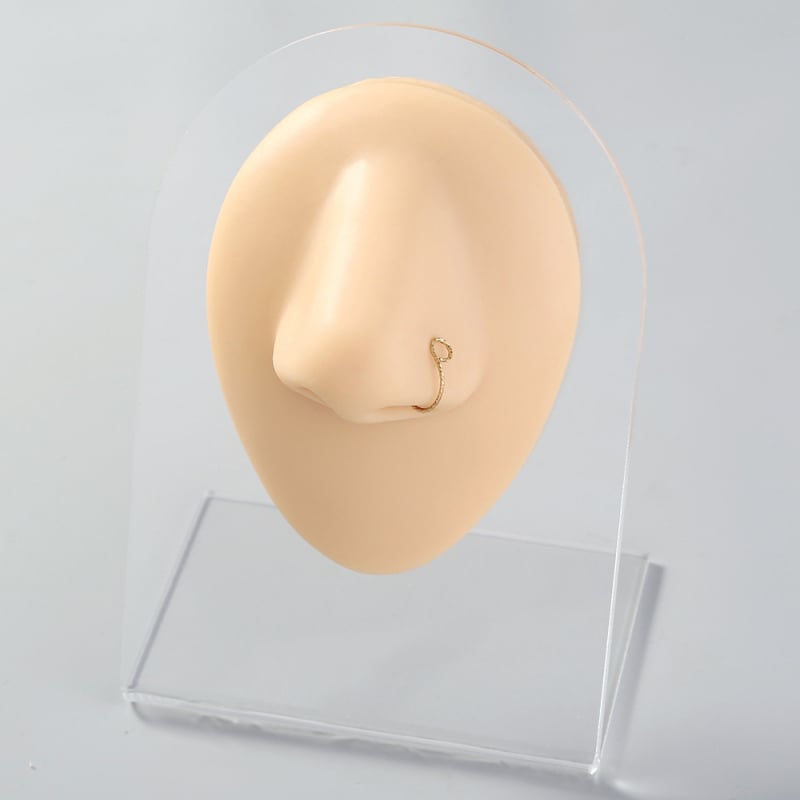 Δαχτυλίδι μύτης - Ανοξείδωτο ατσάλι, ηλεκτροπλατίωση, γεωμετρικός σχεδιασμός, Unisex