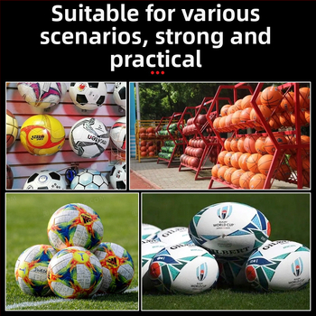 Tinklelio kamuolių laikymo krepšys; talpa iki 12 kamuolių; medžiaga: polipropilenas, poliesteris, polietilenas; užsakomoji gamyba galima; prekės ženklas Huihua; tinkamas krepšiniui ir lauko sportui.