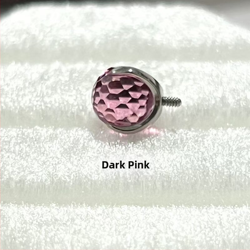 Κράμα τιτάνιο piercing κοσμήματα – Γεωμετρικά σκουλαρίκια με σχέδιο disco φώτα, καθαρότητα G23, επεξεργασία διαμαντιού, unisex στυλ