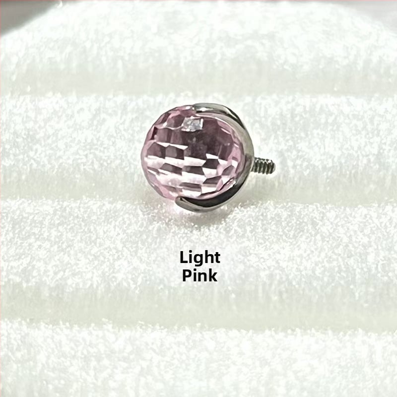 Κράμα τιτάνιο piercing κοσμήματα – Γεωμετρικά σκουλαρίκια με σχέδιο disco φώτα, καθαρότητα G23, επεξεργασία διαμαντιού, unisex στυλ