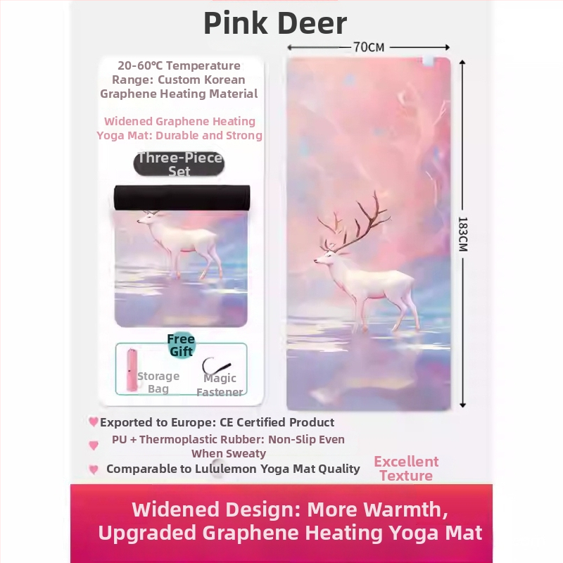 Joga matrača ar pozu vadības līnijām, Kondal, PU+ dabiskā gumija, 5 mm, 5 kg