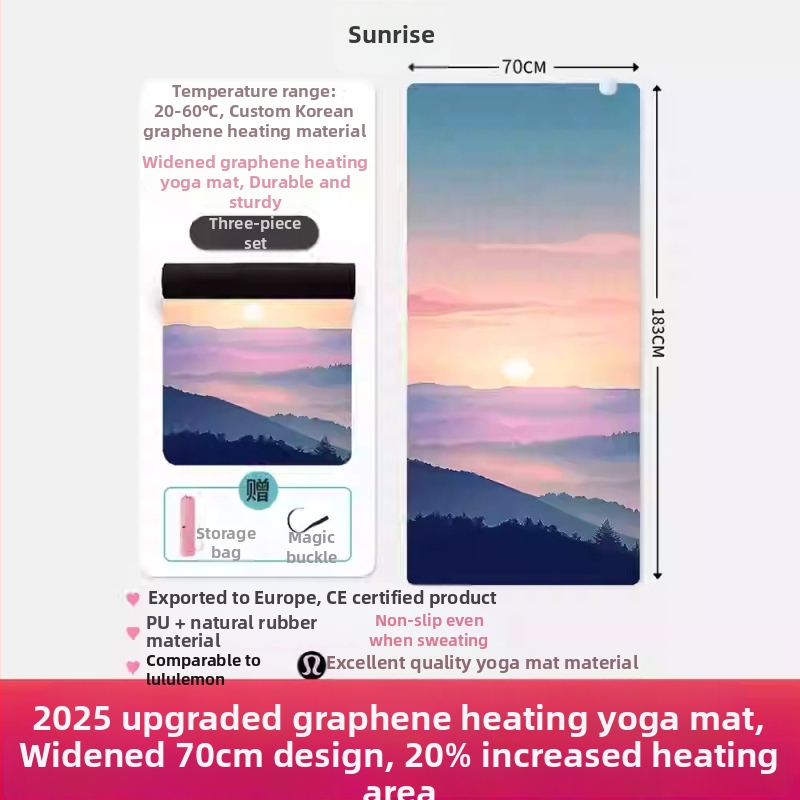 Joga matrača ar pozu vadības līnijām, Kondal, PU+ dabiskā gumija, 5 mm, 5 kg