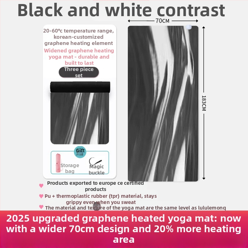 Joga matrača ar pozu vadības līnijām, Kondal, PU+ dabiskā gumija, 5 mm, 5 kg