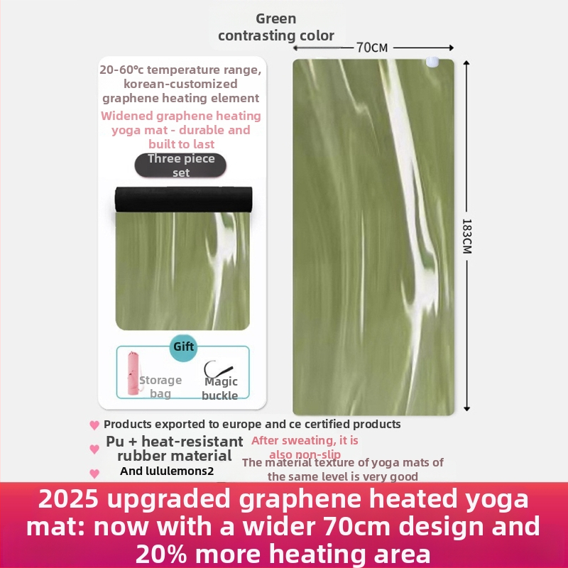 Joga matrača ar pozu vadības līnijām, Kondal, PU+ dabiskā gumija, 5 mm, 5 kg