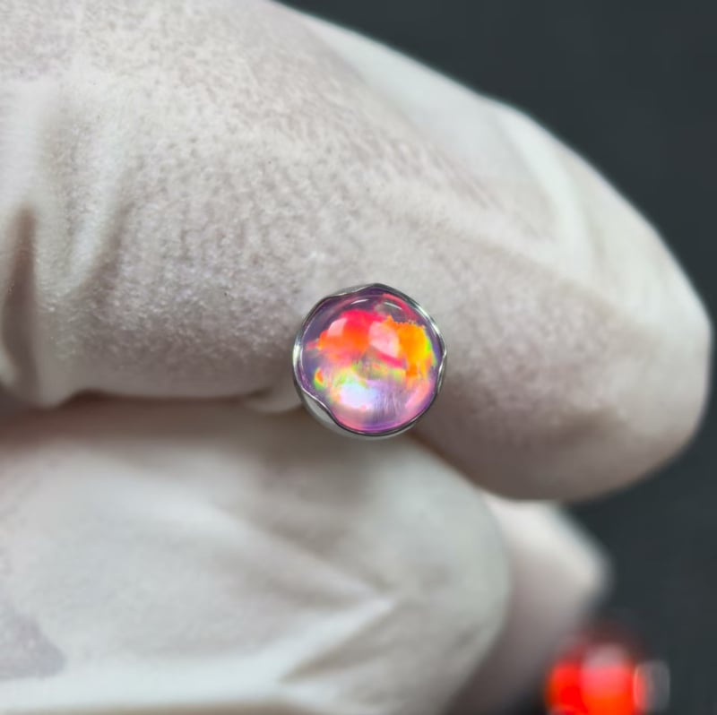 Piercing za usne – G23 titanijeva legura, obrada zirkonijom, geometrijski oblik, titanij kristal, unisex stil princeza