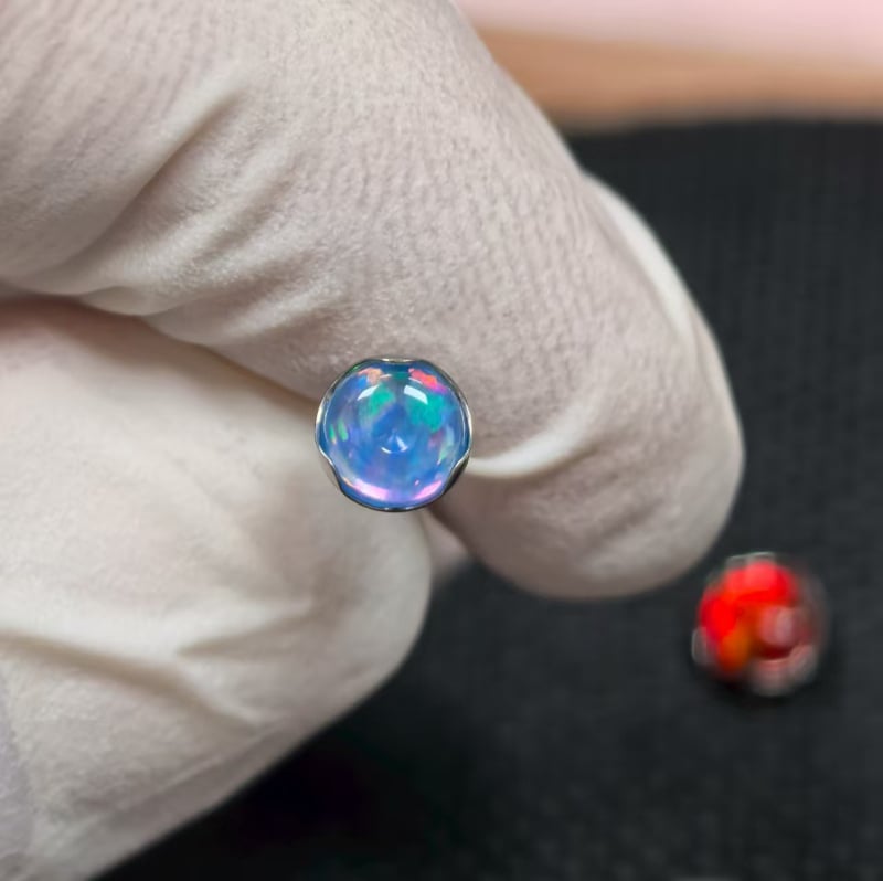 Piercing za usne – G23 titanijeva legura, obrada zirkonijom, geometrijski oblik, titanij kristal, unisex stil princeza