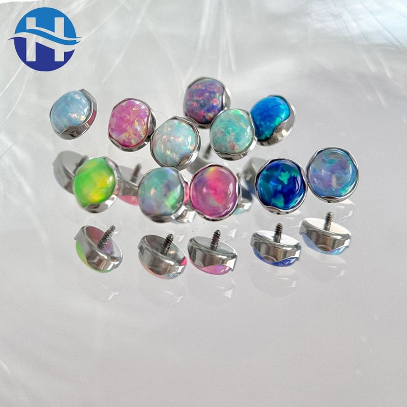 Piercing za usne – G23 titanijeva legura, obrada zirkonijom, geometrijski oblik, titanij kristal, unisex stil princeza