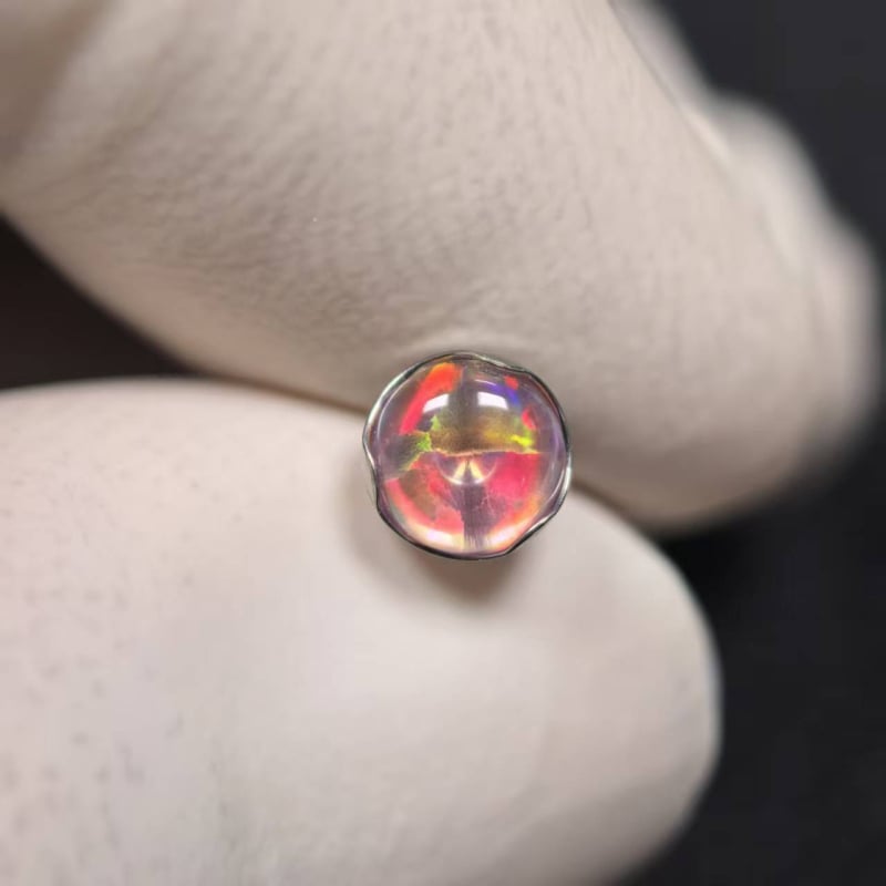 Piercing za usne – G23 titanijeva legura, obrada zirkonijom, geometrijski oblik, titanij kristal, unisex stil princeza