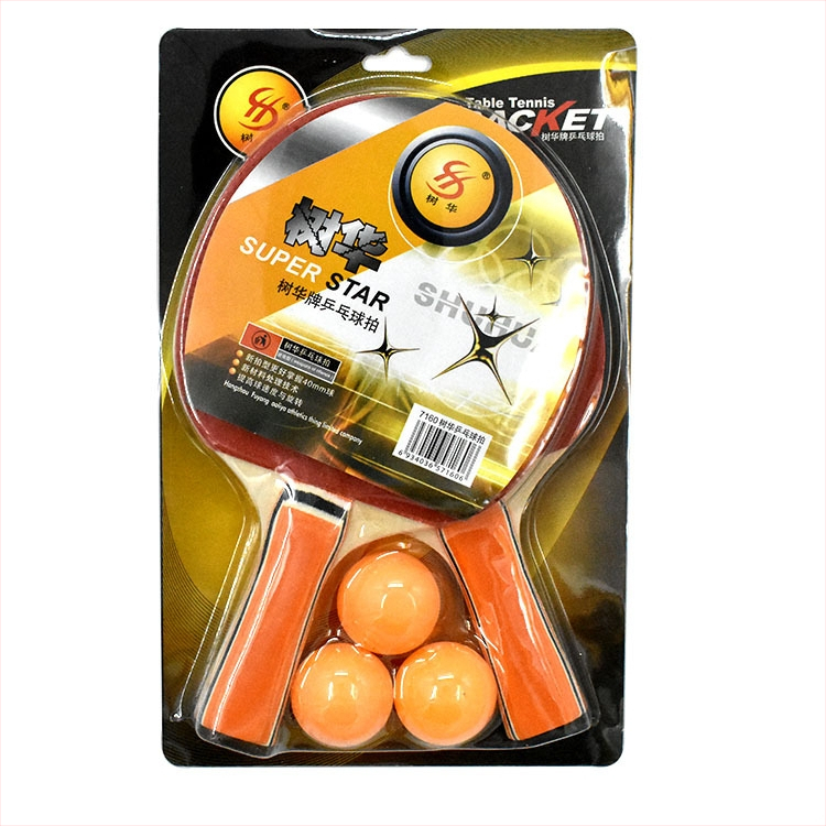 Stalo teniso raketės komplektas pradedantiesiems, 2 vnt., prekinis ženklas Tree flower, lipni guma, horizontali laikymo