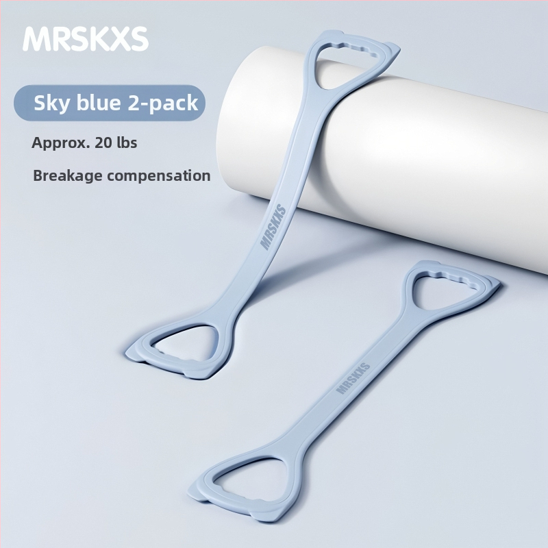 Katės ausų 8-formos atsparumo juosta, silikonas, namų jogai, pečių treniravimui, rankų formavimui ir nugaros lieknumui