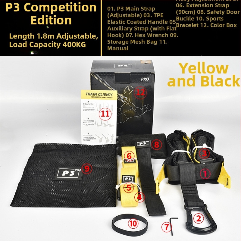 Pakabinama treniruotės juosta – Kaisheng, aukštos kokybės audinio juostelė, skirta pilvo treniravimui