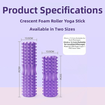 Jogos kolonos masažo volas iš EVA putų, mėnulio formos, tuščias spyruoklinė kolona raumenų atpalaidavimui
