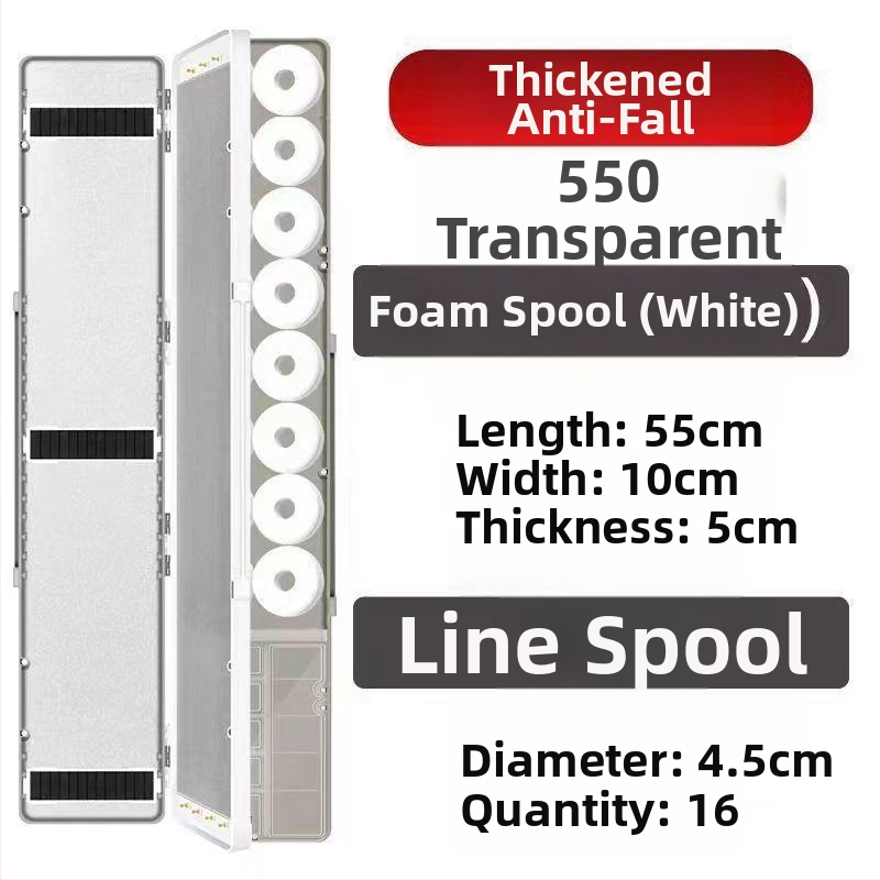 Többcélú horgász úszó doboz 12 úszóval, háromrétegű kialakítás, nagy kapacitás, rekeszek a fő- és mellékágak számára