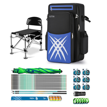 Torba za morski ribolov, velika kapaciteta, Oxford platno, vodootporna, pretinci za štap, liniju i opremu