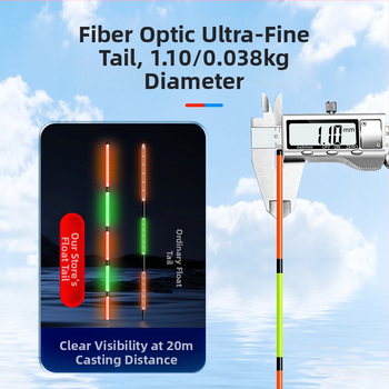 Vertikālais zvejas pludiņš ar augstu jutīgumu, gaismas, integrēts mīksts un ciets astiņš, dienas un nakts elektroniskais pludiņš