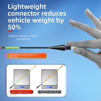 Vertikālais zvejas pludiņš ar augstu jutīgumu, gaismas, integrēts mīksts un ciets astiņš, dienas un nakts elektroniskais pludiņš