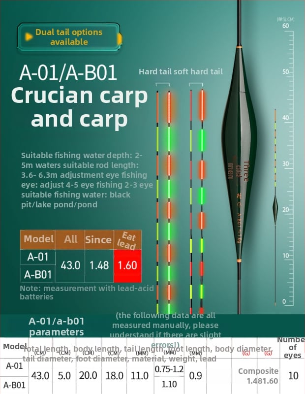 Vertikālais zvejas pludiņš ar augstu jutīgumu, gaismas, integrēts mīksts un ciets astiņš, dienas un nakts elektroniskais pludiņš