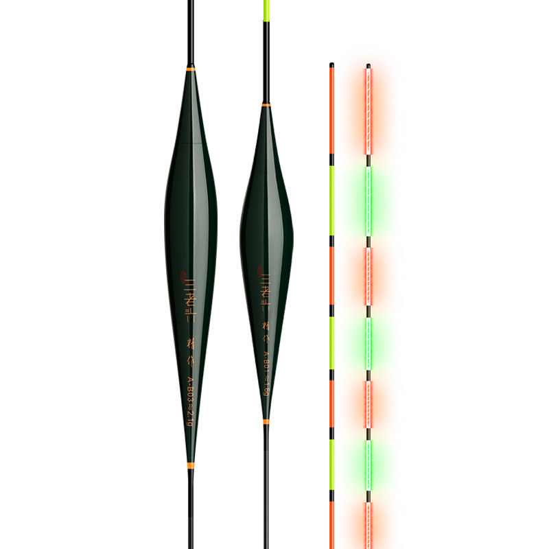 Vertikālais zvejas pludiņš ar augstu jutīgumu, gaismas, integrēts mīksts un ciets astiņš, dienas un nakts elektroniskais pludiņš