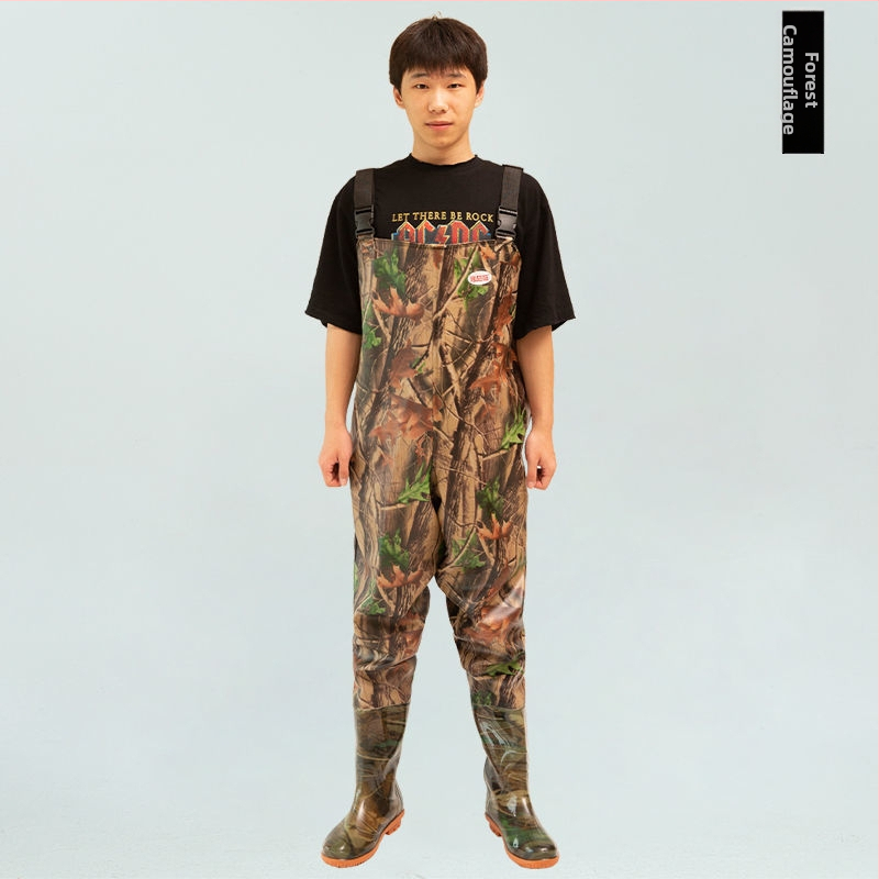 Vandeniui atsparus žvejybos kombinezonas su įmontuotomis batelėmis