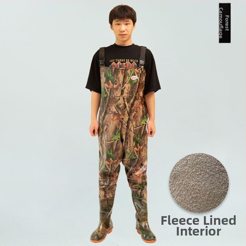 Vandeniui atsparus žvejybos kombinezonas su įmontuotomis batelėmis