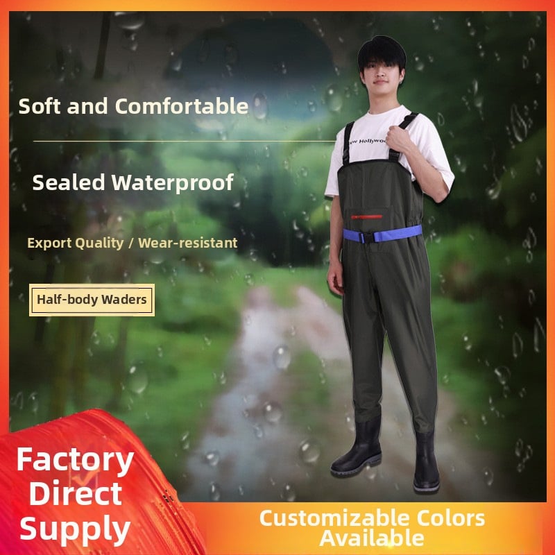 PVC vandeniui atsparios žvejybos kelnės – atsparios dėvėjimui, vėjui, storintos, universalios