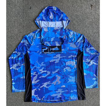 Vyrų žvejybos Hoodie su gobtuvu – greitas džiovinimas, kvėpuojantis, UV apsauga, drėgmės valdymas, pieno šilko audinys