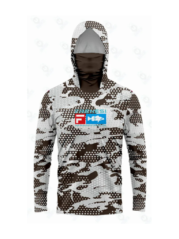 Vyrų žvejybos Hoodie su gobtuvu – greitas džiovinimas, kvėpuojantis, UV apsauga, drėgmės valdymas, pieno šilko audinys