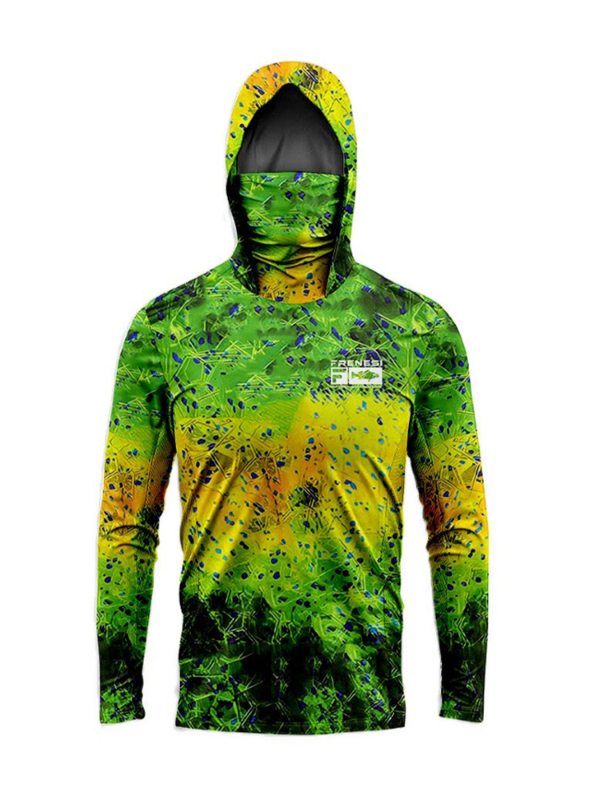 Vyrų žvejybos Hoodie su gobtuvu – greitas džiovinimas, kvėpuojantis, UV apsauga, drėgmės valdymas, pieno šilko audinys