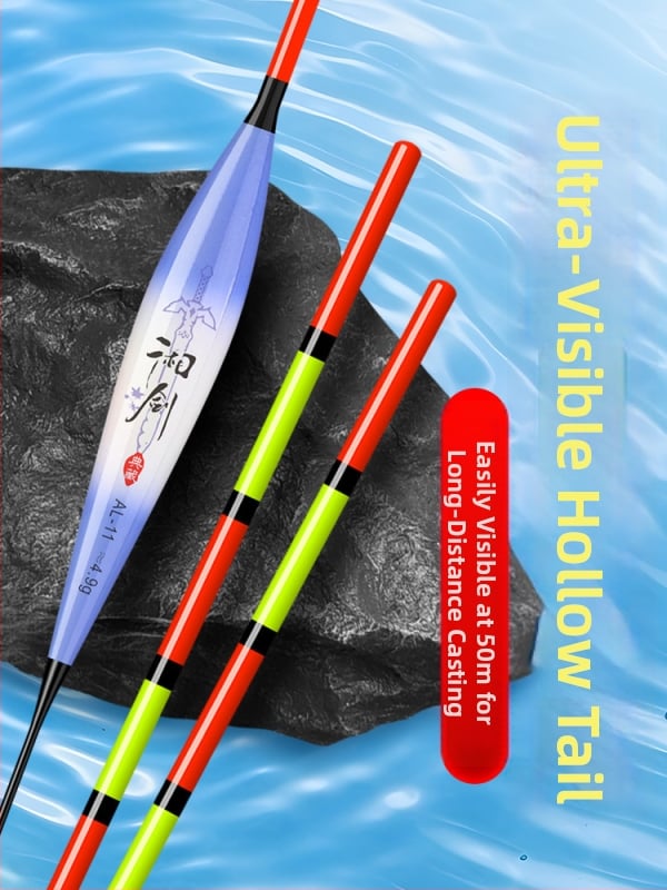 Vertikālais pludiņš ar nano dizainu visām ūdens tilpēm, ar pilnu aci un biezu tukšu asti, augsta jutība, gari metieni