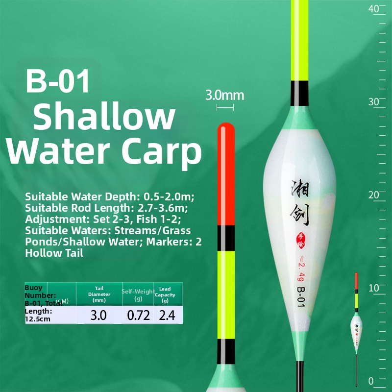 Vertikālais pludiņš ar nano dizainu visām ūdens tilpēm, ar pilnu aci un biezu tukšu asti, augsta jutība, gari metieni