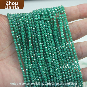 Fasetované okrúhle korálky s priamym otvorom – čiastočne hotové spacer korálky pre DIY šperky (náhrdelník a náramok)