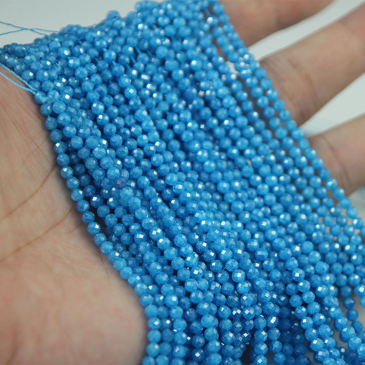 Mărgele rotunde, fațetate, cu gaură dreaptă – mărgele spacer semi-finish pentru bijuterii DIY (colier și brățară)