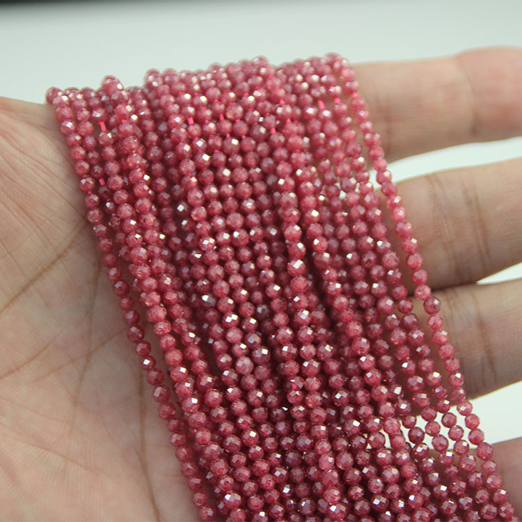 Mărgele rotunde, fațetate, cu gaură dreaptă – mărgele spacer semi-finish pentru bijuterii DIY (colier și brățară)